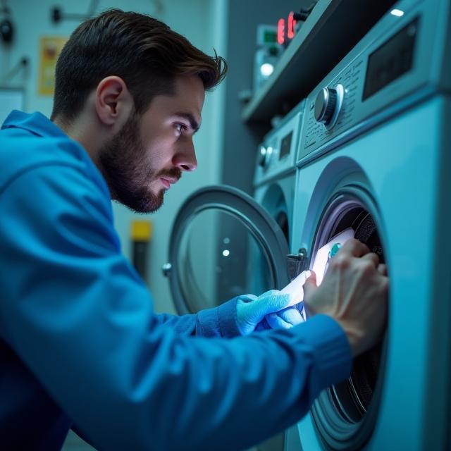 Fase di diagnosi su lavatrice